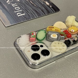 Ốp Điện Thoại Chống Rơi Hình Thức Ăn Ba Chiều Cho Apple 14promax Iphone13 11 14pro 13pro 14
