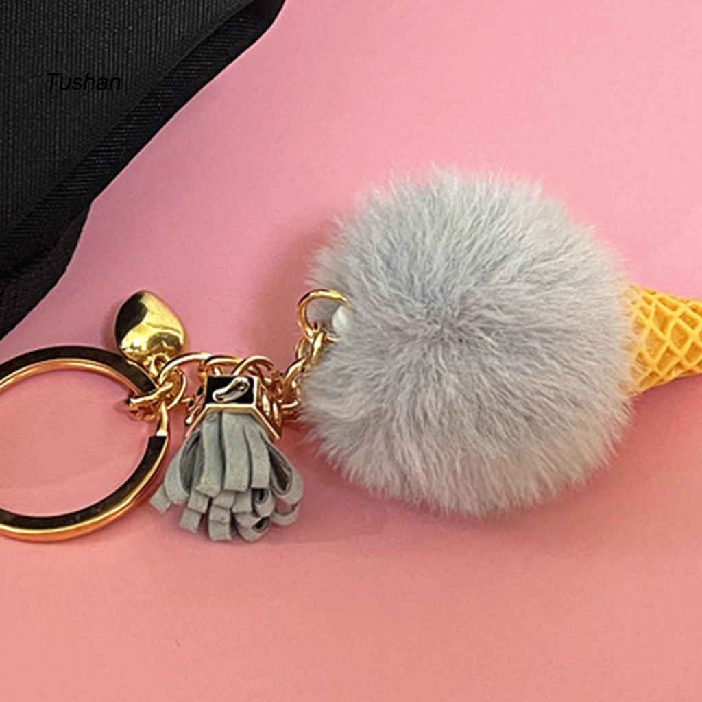 Móc Khóa Hình Cây Kem Hoạt Hình Sáng Tạo Dễ Thương