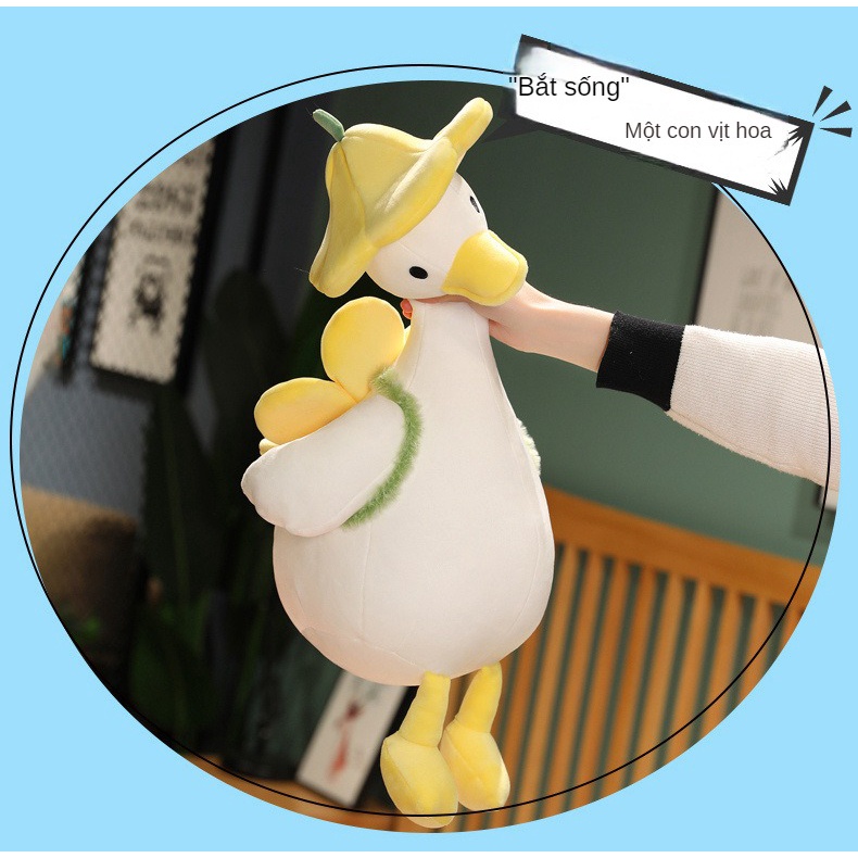 Chú Vịt Nhồi Bông Dễ Thương Dùng Làm Gối Ôm