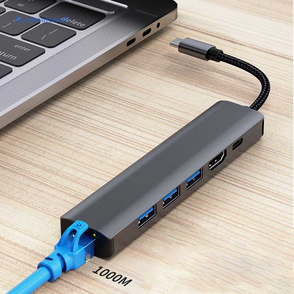 Trạm Kết Nối USB 3.0 Hub 4K 30HZ HDMI-C 100W PD 5Gbps 6 Trong 1 Tiện Dụng