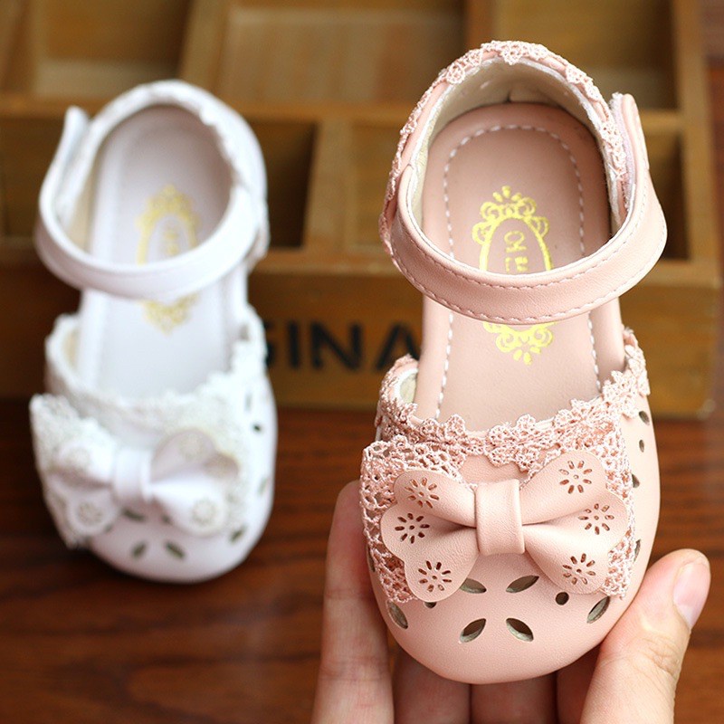 Giày Sandal Nơ Công Chúa Cho Bé Gái Xinh Xắn từ 0-6 tuổi - Giày bé gái thời trang đế mềm chống trượt