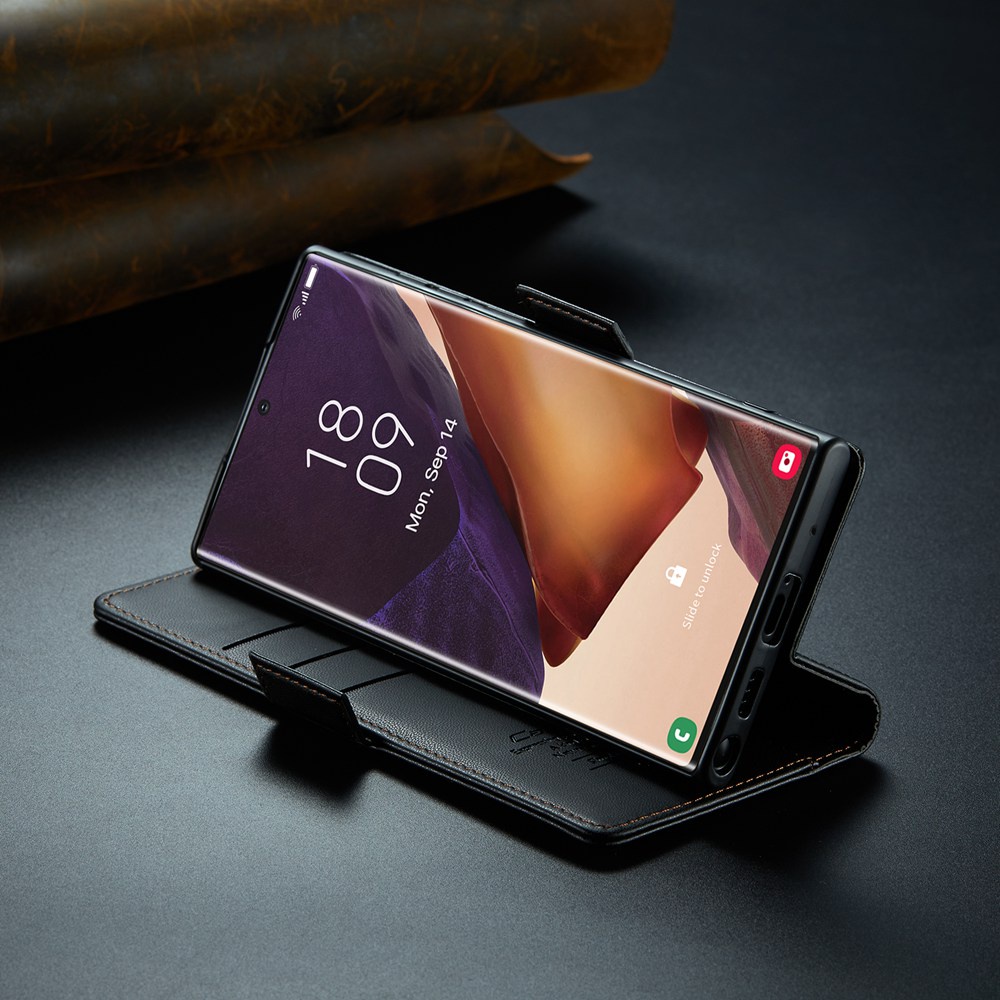 Bao Da Điện Thoại PU Nắp Lật Chống Sốc Kèm Ngăn Đựng Thẻ Khóa Nam Châm Cho Samsung Galaxy Note 20 Ultra 4G / 5G