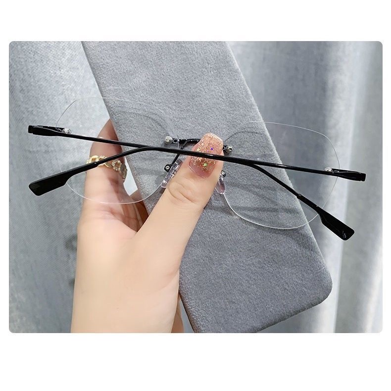 Mắt Kính Phẳng Không Vành Siêu Nhẹ Chống Ánh Sáng Xanh Dương Hàng Mới Dành Cho Học Sinh Nam Và Nữ