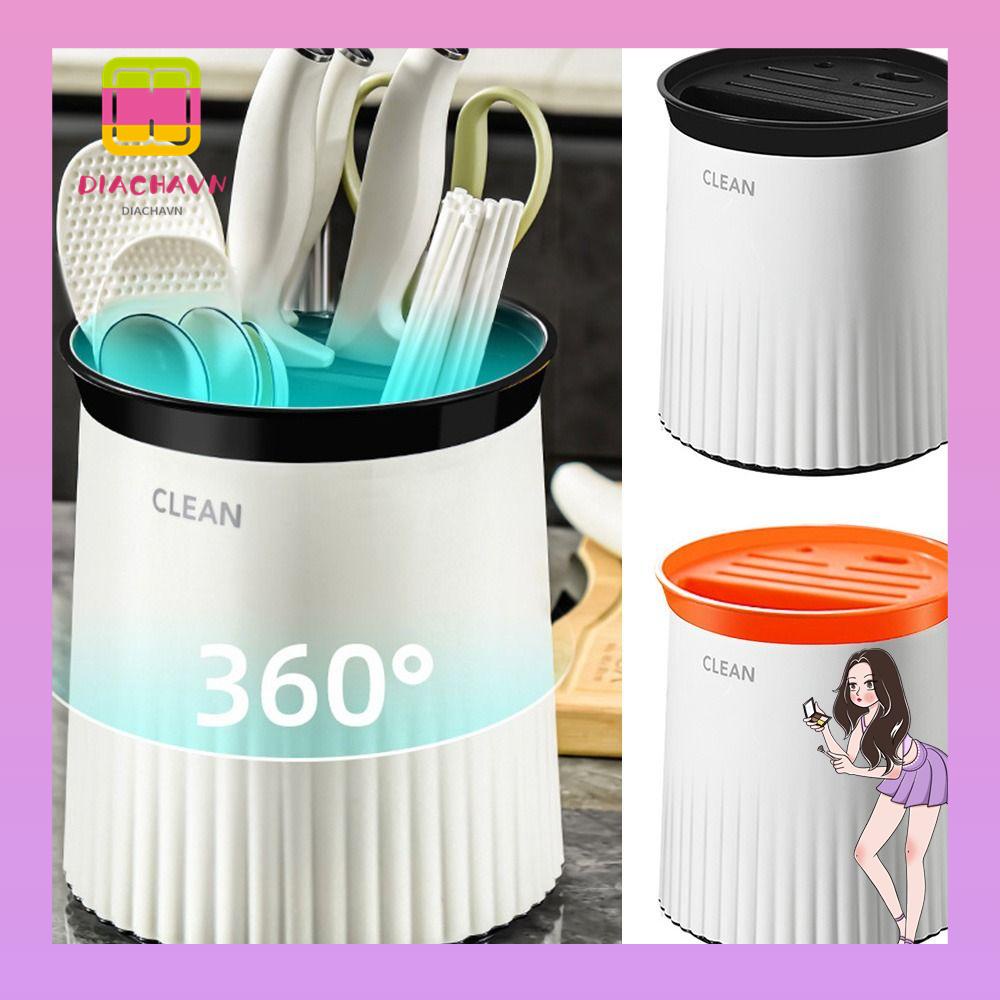 Hộp Đựng Muỗng Đũa Xoay 360 Độ Chất Lượng Cao Cho Nhà Bếp