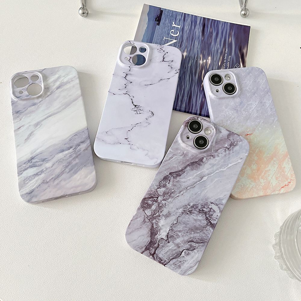 Ốp Điện Thoại TPU Chống Sốc Họa Tiết Cẩm Thạch Cho IPhone 11 14 13 12 Pro Max XR XS Max 7 8 Plus