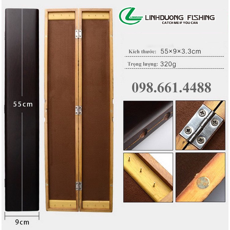 Hộp Gỗ Đựng Phao câu cá, Cao Cấp, hãng song ngư