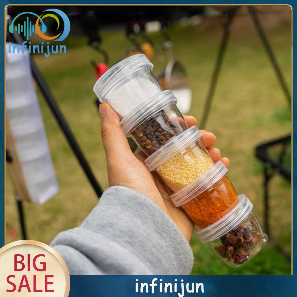 Set 5 Hộp Đựng Gia Vị 40ml Tiện Lợi Cho Các Hoạt Động Ngoài Trời