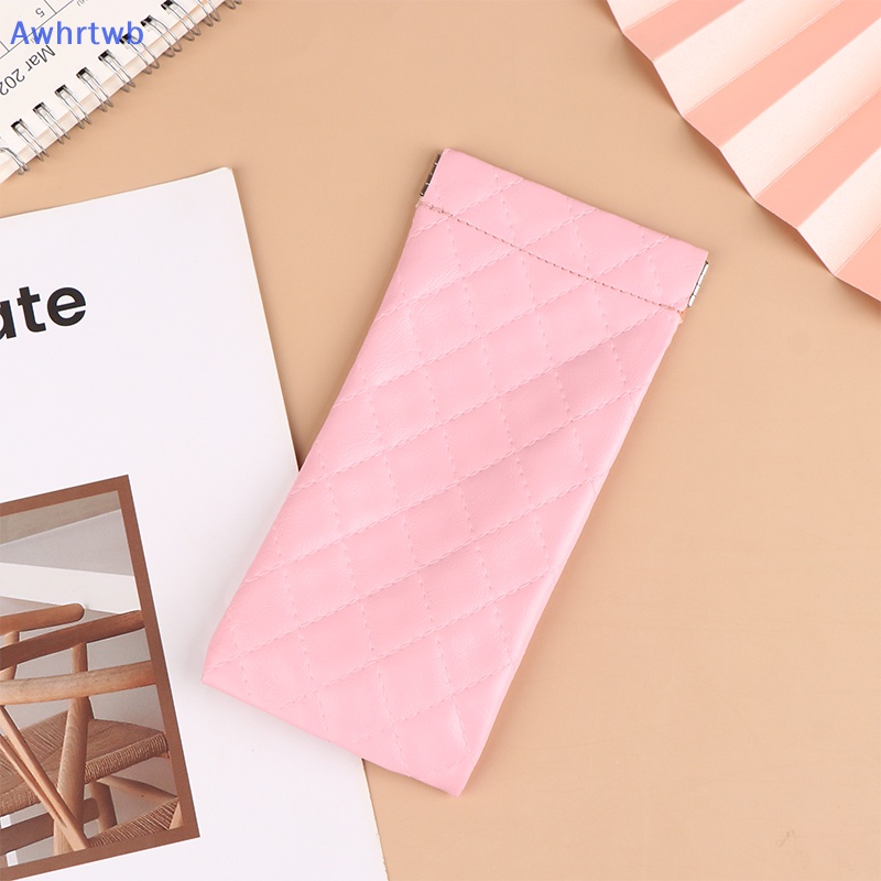 Túi Da PVC Mềm Đựng Mắt Kính Chống Thấm Nước Có Kẹp Lò Xo Tiện Dụng Mới