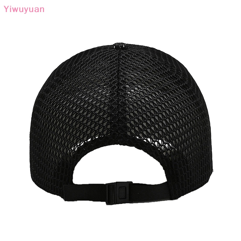< Yiwuyuan > Mũ Lưỡi Trai Phối Lưới Màu Trơn Thoáng Khí Phong Cách Hip Hop Mới Cho Nam