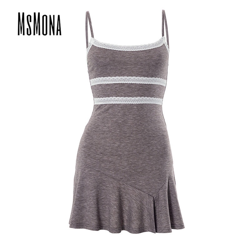 Đầm Mini Không Tay Hở Vai Màu Trơn Thời Trang 2023 Cho Nữ