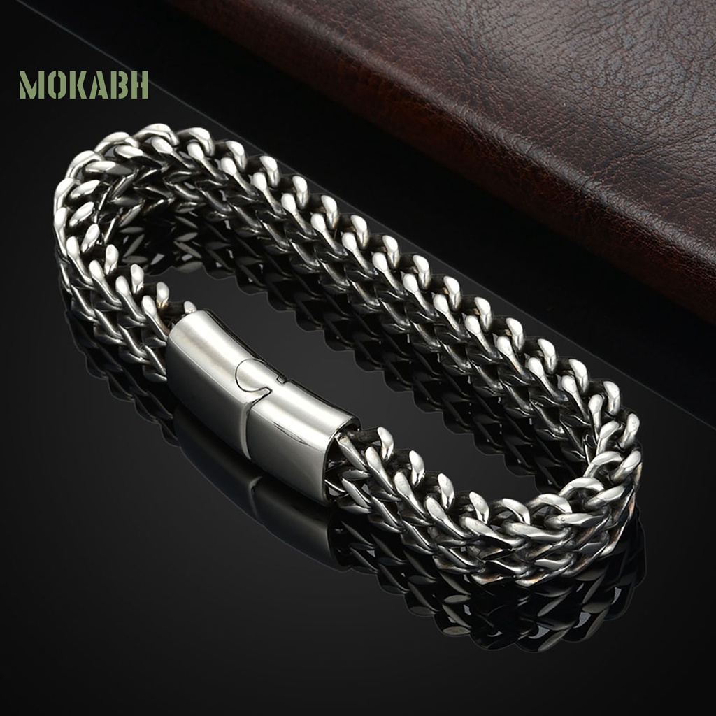 Vòng Tay Dây Bện Bằng Thép Titan Thân Thiện Với Da Cho Nam