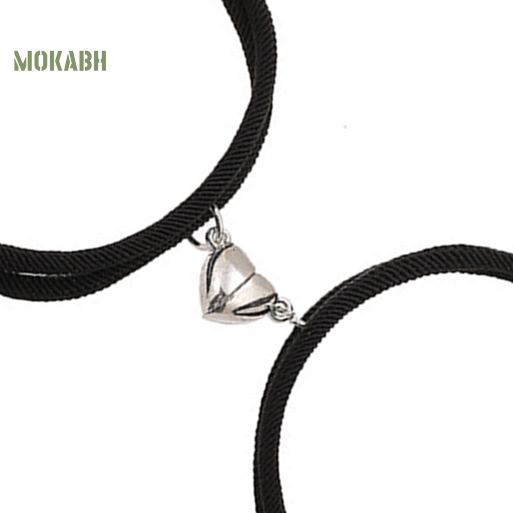 Bộ 2 Vòng Đeo Tay Bằng Hợp Kim Hấp Thụ ic Có Thể Điều Chỉnh Độ Dài Thời Trang