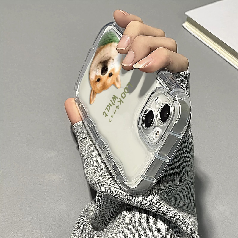 Ốp Điện Thoại Silicon TPU Mềm Trong Suốt Chống Sốc In Hình Cún Dễ Thương Cho IPhone 13 11 14 12 Pro XS Max X XR 7 + 8 Plus
