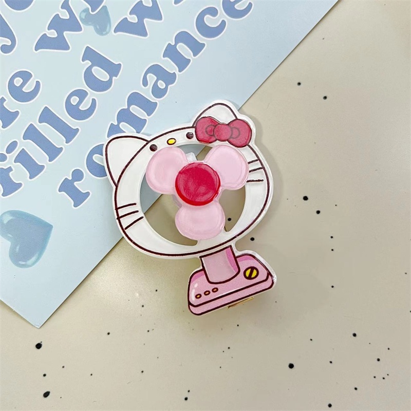 Sanrio Cartoon Fan Fan Hair Fun Hainy Counter Card Stereo Towns Student Bangs Bringing Fresh Sweet Women Hairpin | Cici01