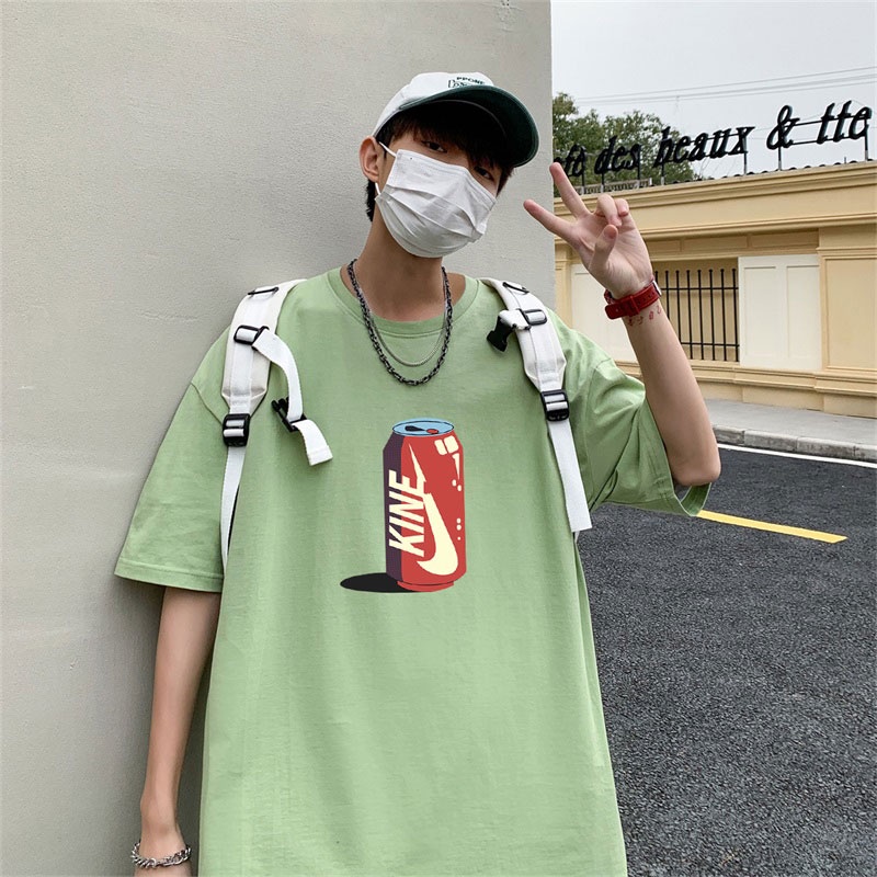 Áo Thun Tay Ngắn Dáng Rộng In Chữ Tiếng Anh Thiết Kế Thoáng Khí Thoải Mái Cho Nam