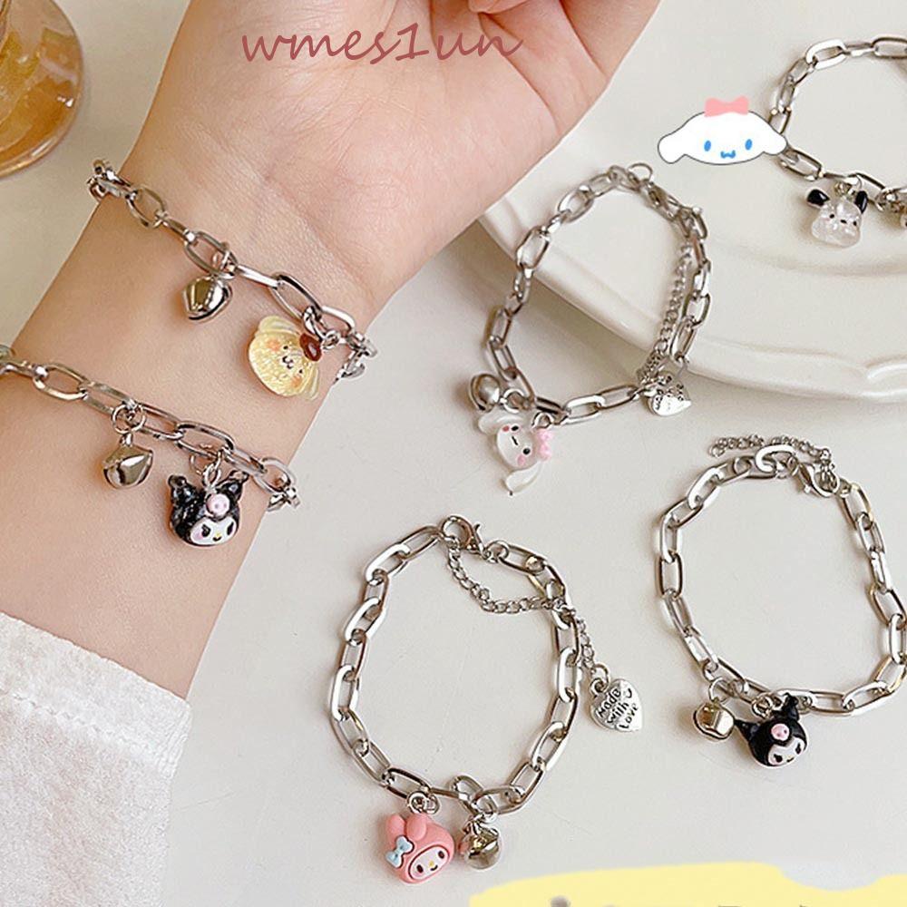 Vòng Tay Chuỗi Hạt Gắn Chuông Phong Cách Hàn Quốc WMES15H Sáng Tạo Ngọt Ngào Cho Nữ