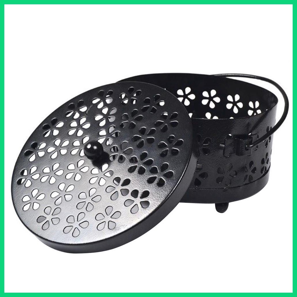 Giá Đỡ Kim Loại Rỗng Chống Bỏng Có Tay Cầm Cho Hộp Đốt Côn Trùng Cho Phòng Ngủ Sân Vườn