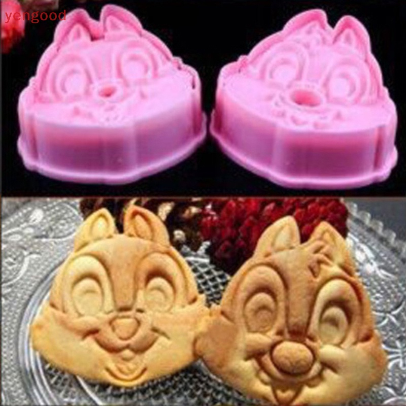 Set 2 Khuôn Cắt Bánh Quy Hình Động Vật 3D Dễ Thương