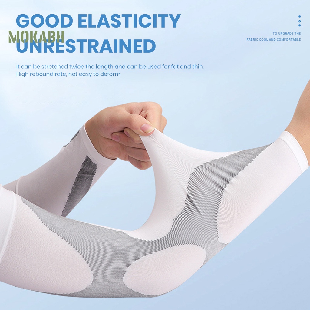 1 Cặp Găng Tay Thể Thao Bằng Vải Lụa Lạnh Mỏng Độ Co Giãn Cao Nhiều Màu Sắc