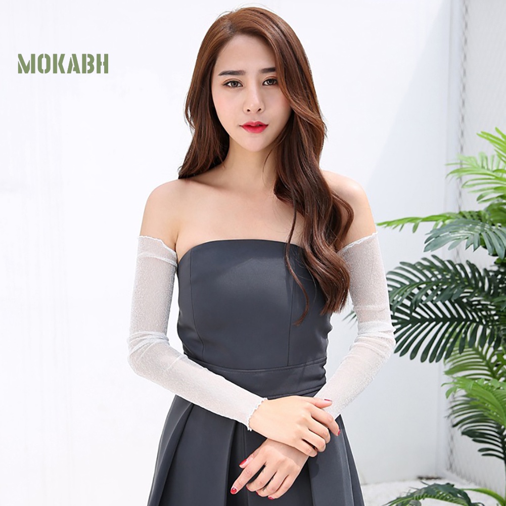 2 Cặp Găng Tay Co Dãn Chống Tia UV Dùng Khi Lái Xe Mùa Hè