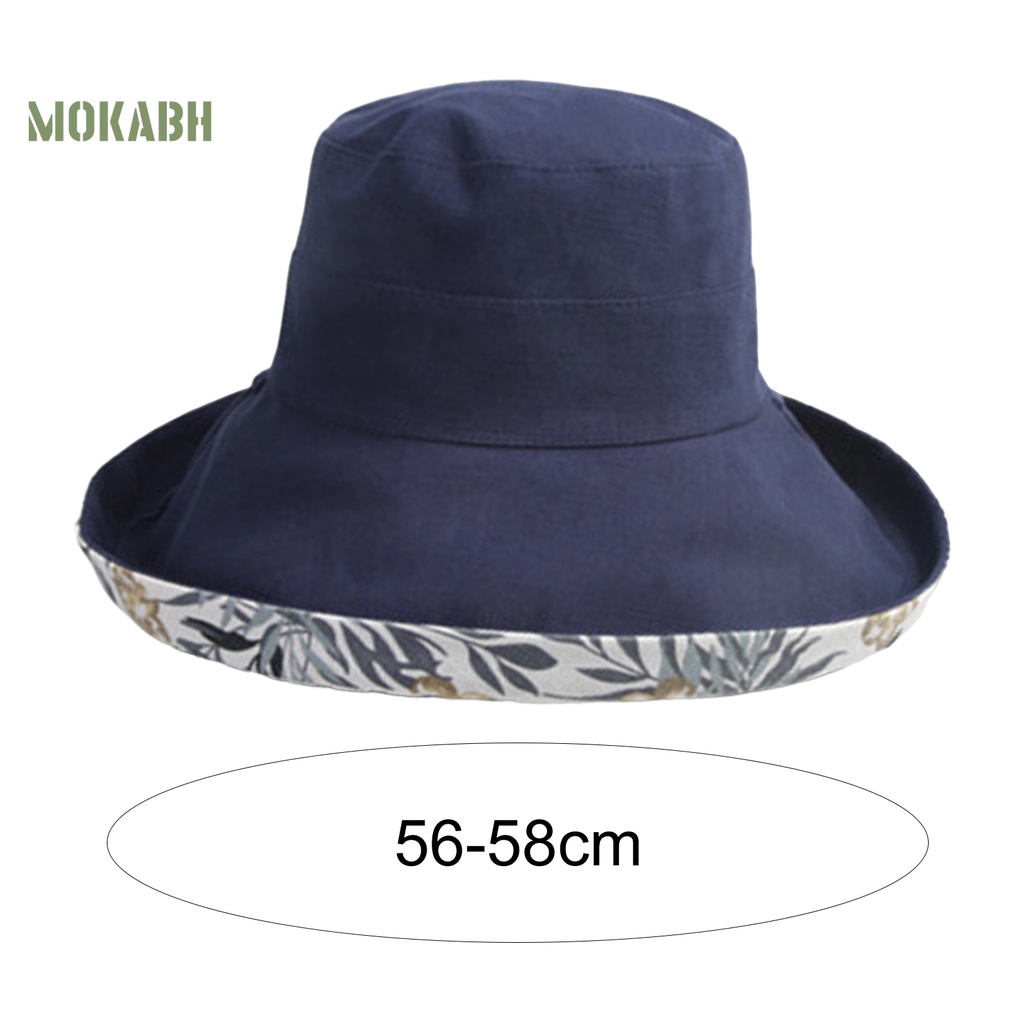 Mũ Bucket Hai Mặt Có Dây Rút Điều Chỉnh Được Thời Trang Mùa Hè Cho Nữ