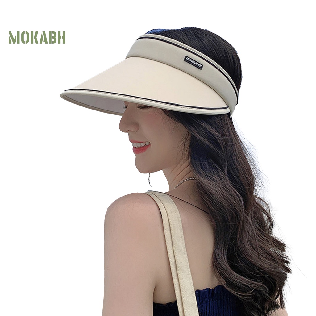 Abh Mũ Lưỡi Trai Hở Chóp Co Giãn In Logo Chữ Thời Trang Cho Nữ