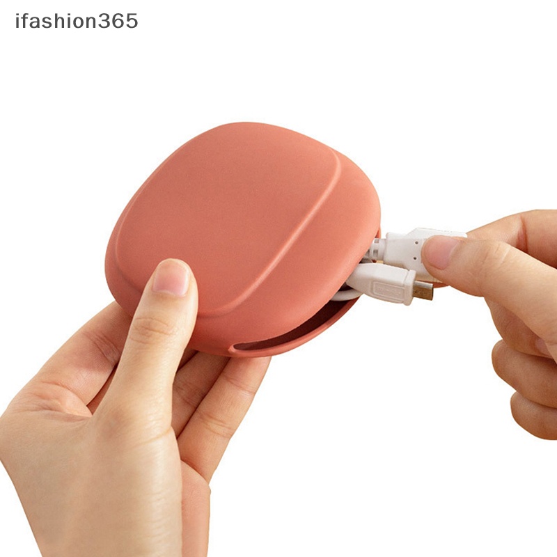 Hộp Đựng Dây Cáp Dữ Liệu / Tai Nghe Thiết Kế Đơn Giản Tiện Dụng Cho Điện Thoại Di Động ifashion365