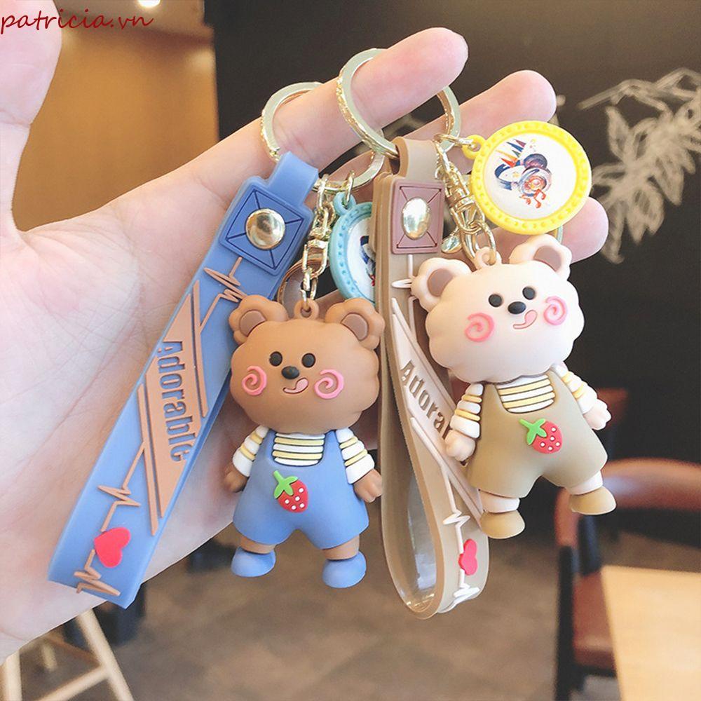 Móc Khóa Hình Gấu / Thỏ Hoạt Hình Bằng Silicon Dễ Thương charms