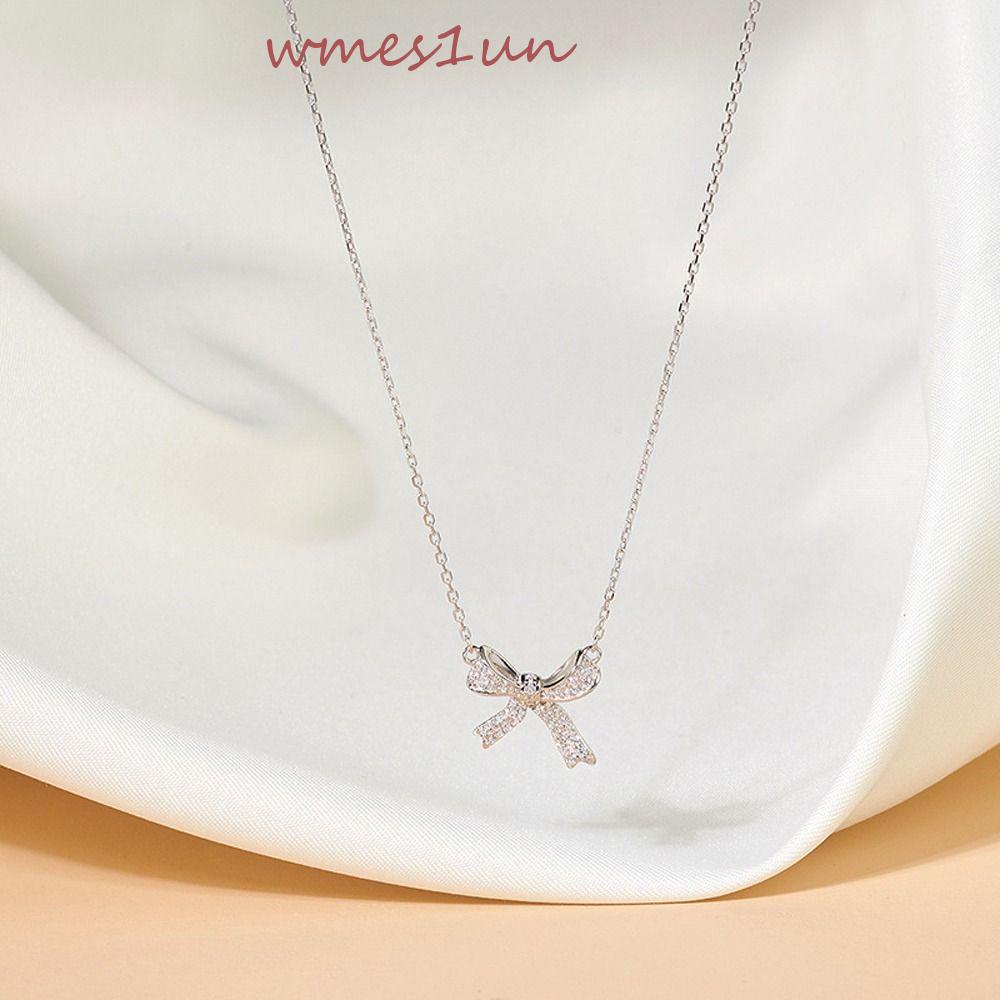 Dây Chuyền Mặt Hình Nơ WMES15H Dễ Thương Dành Cho Nữ|Vòng Cổ Choker Thời Trang Cho Nữ