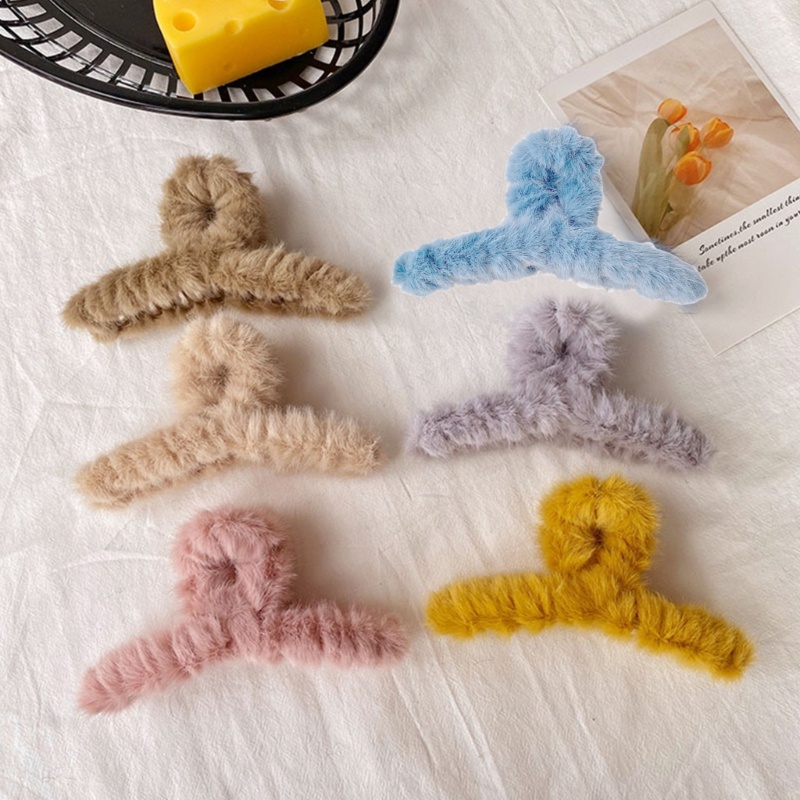 Kẹp Tóc Đuôi Ngựa Bằng Lông Nhung Nhiều Màu Sắc Phong Cách Vintage Ngọt Ngào Dành Cho Nữ