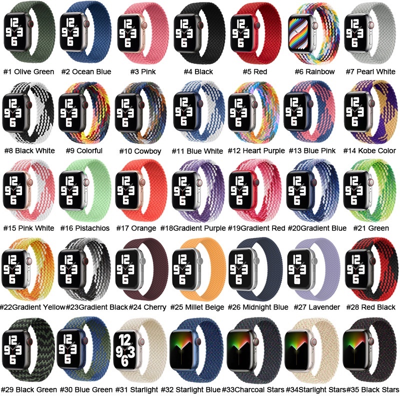 Dây Đeo Đồng Hồ Dạng Bện Siêu Co Giãn Cho Apple watch series se 3 6 7 8 ultra 49mm i-watch 45mm 44mm 41mm 40mm 38 42