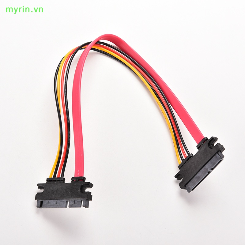 Dây Cáp Mở Rộng 12 Inch Male Sang Female 7 + 15 Pin SATA Data HDD