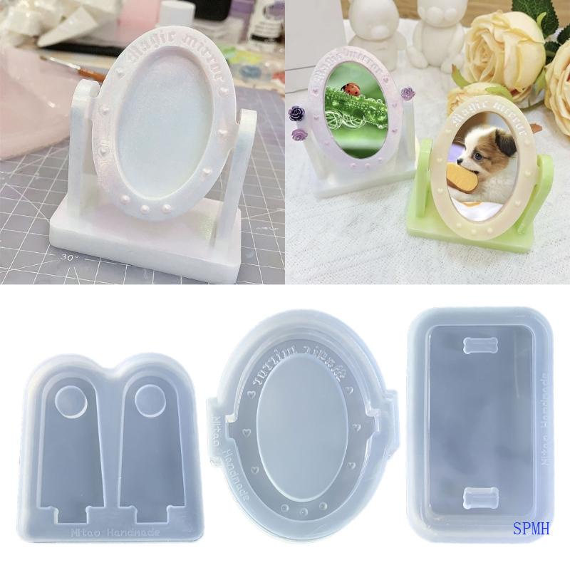 Khuôn Silicone Hình Oval Làm Khung Ảnh Có Thể Xoay Được