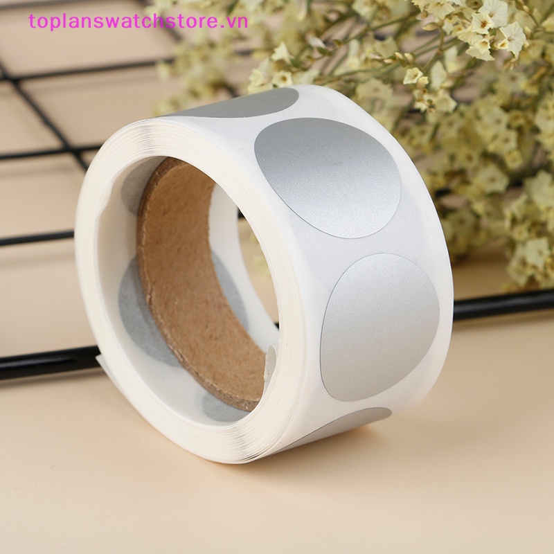 Set 300 Miếng Dán Hình Tròn Màu Bạc Chống Trầy 1 Inch