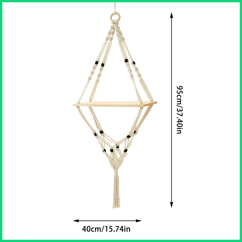 Khung Treo Chậu Cây Nổi Bằng Macrame Độc Đáo Trang Trí Phòng Ngủ Jiwvnjiwvn