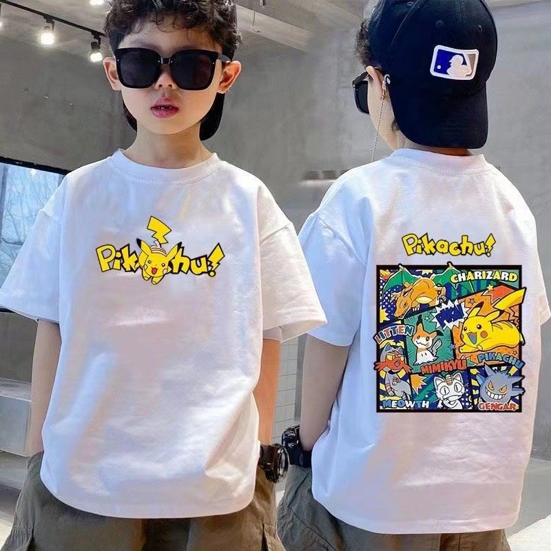 Áo Thun Tay Ngắn In Họa Tiết Thời Trang Mùa Hè Hàng Mới 2023 Dành Cho Bé Trai Kích Thước Lớn 100-160