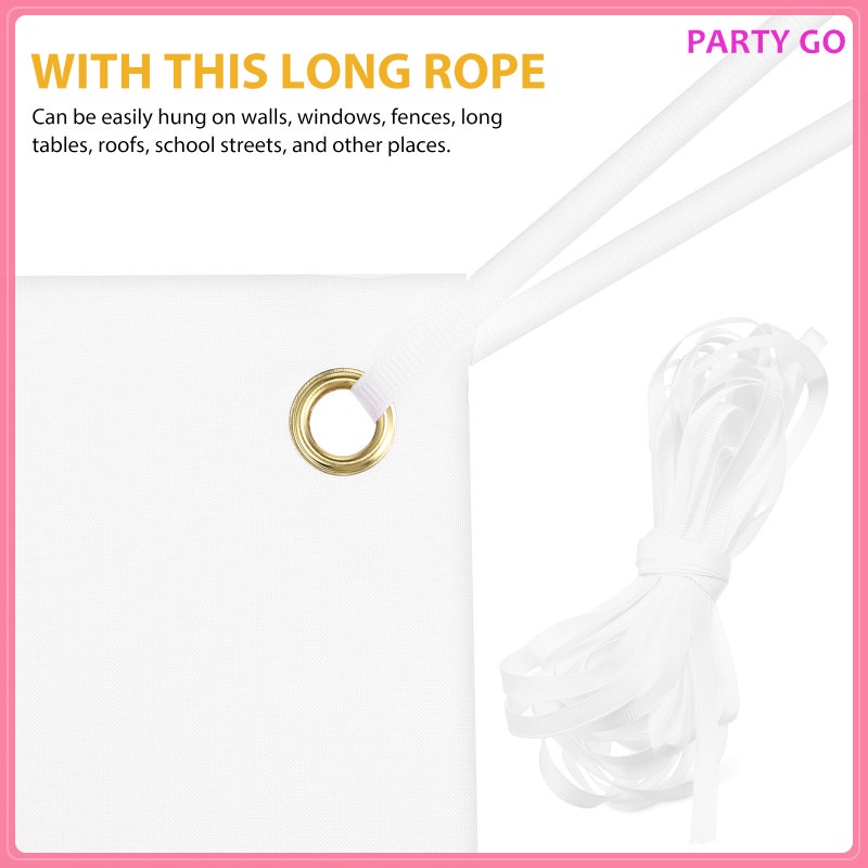 Set 2 Dây Cờ Trắng Treo Trang Trí Tốt Nghiệp