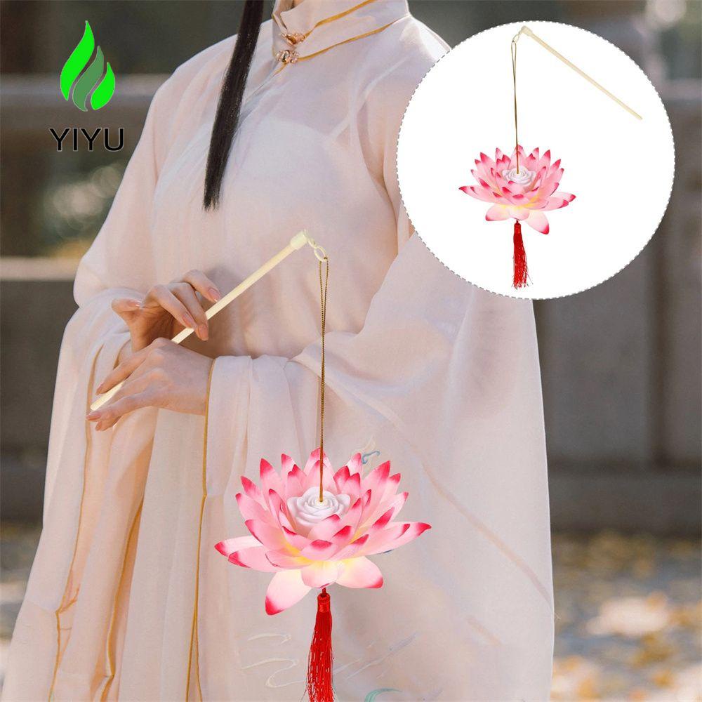 Lồng đèn LED YIYU hình hoa sen thủ công làm quà tặng lễ hội