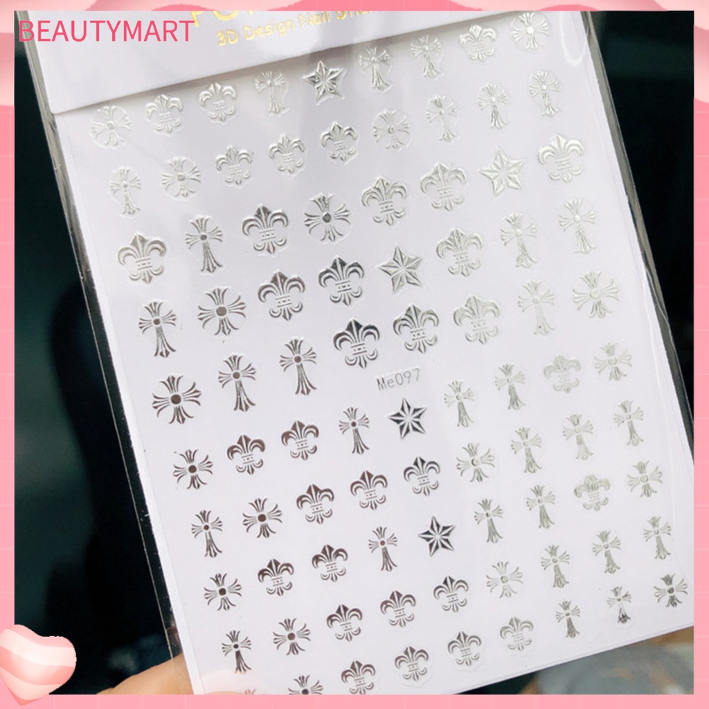 Miếng Dán Trang Trí Móng Tay Hình Chữ Thập DIY