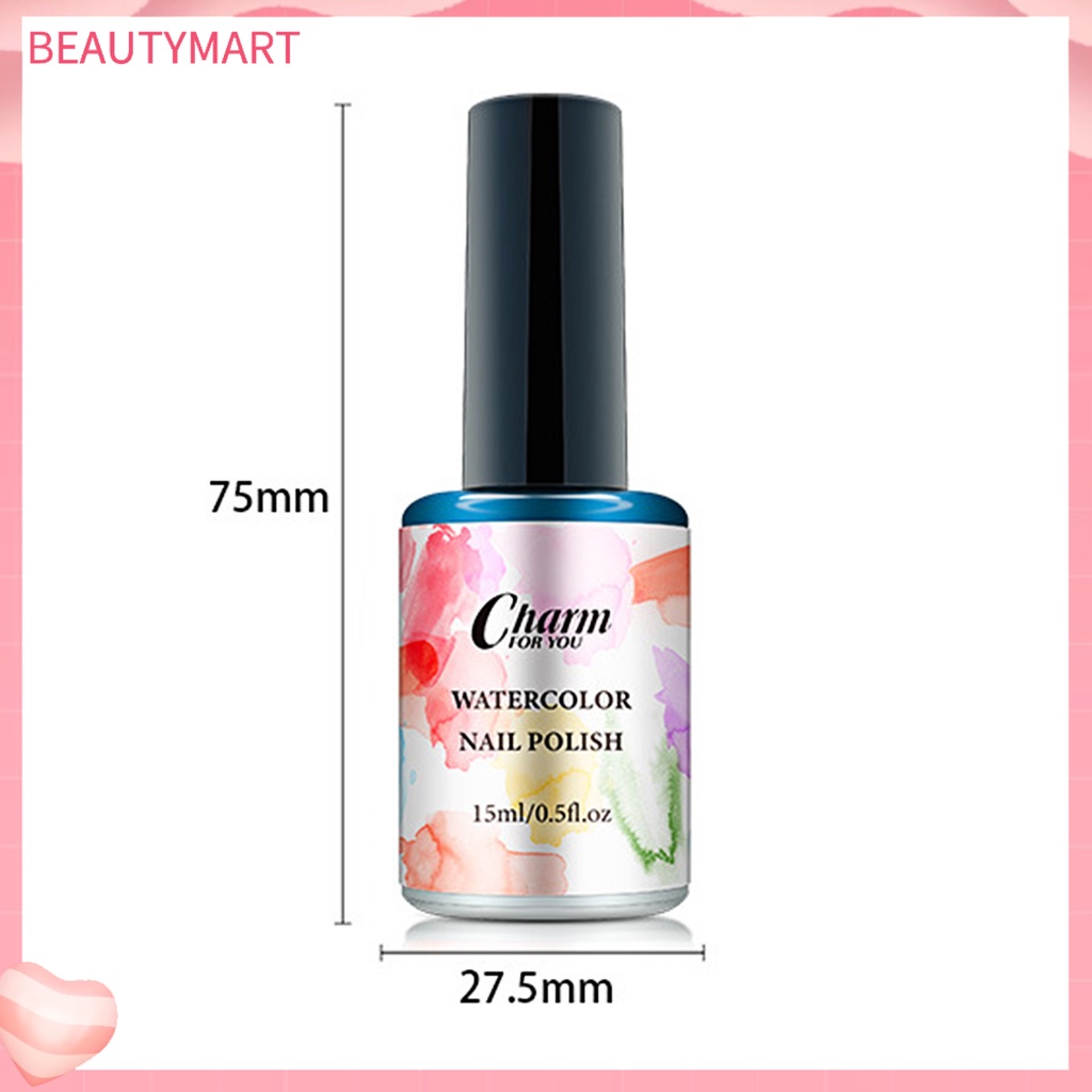 Sơn Móng Tay Dạng Lỏng 15ml Khô Nhanh Không Tẩy Rửa Hiệu Ứng Gradient Bằng Nhựa Resin