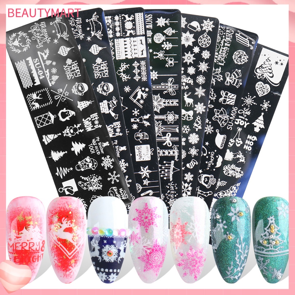 Khuôn In Họa Tiết Trang Trí Móng Tay Bằng Thép Không Gỉ Chống Rỉ Dễ Sử Dụng