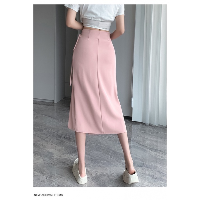 Chân Váy Chữ a Lưng Cao Xẻ Tà Một Mảnh Thời Trang Mùa Hè