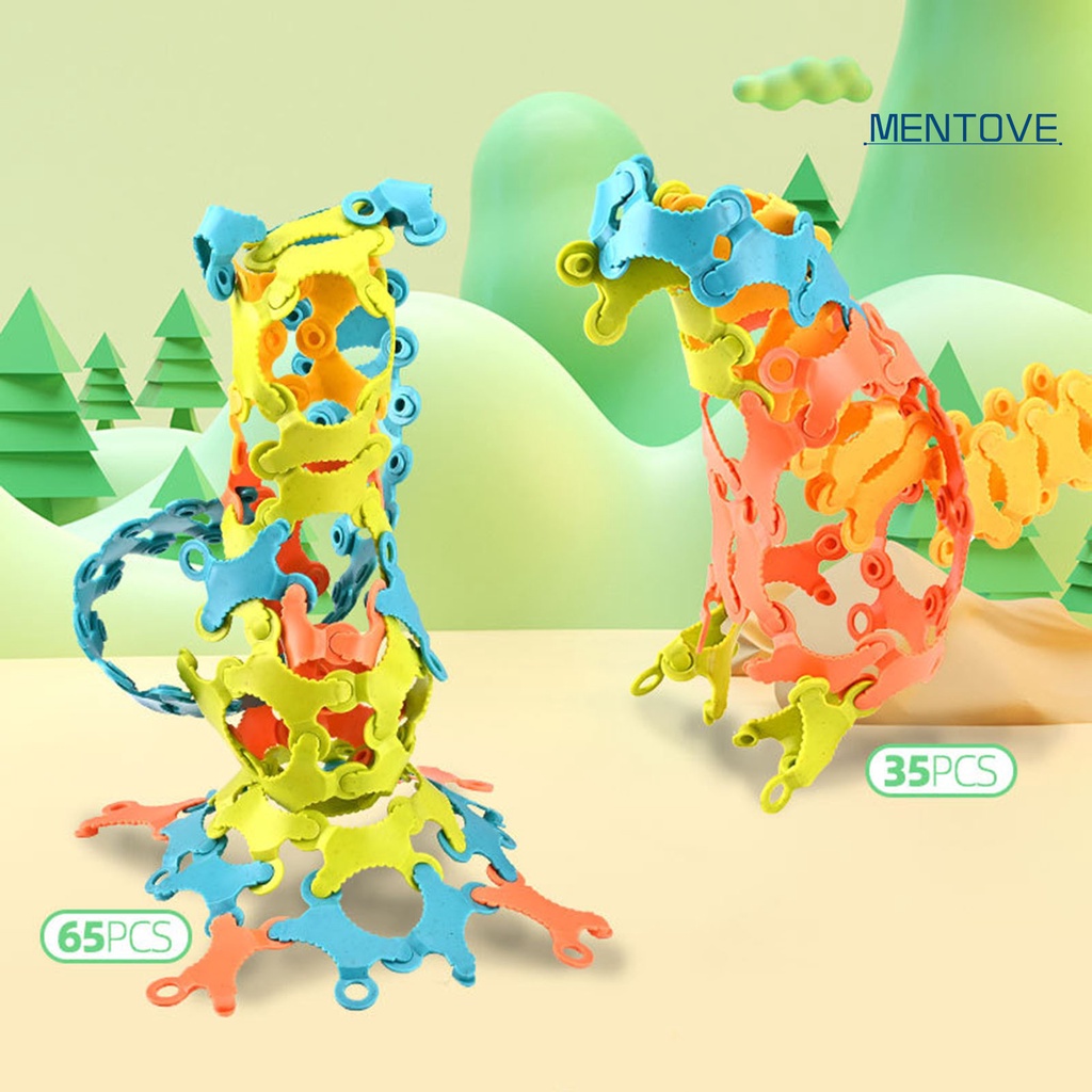 1 Bộ Đồ Chơi Lắp Ráp Bằng Nhựa Mềm Bắt Mắt DIY Cho Bé