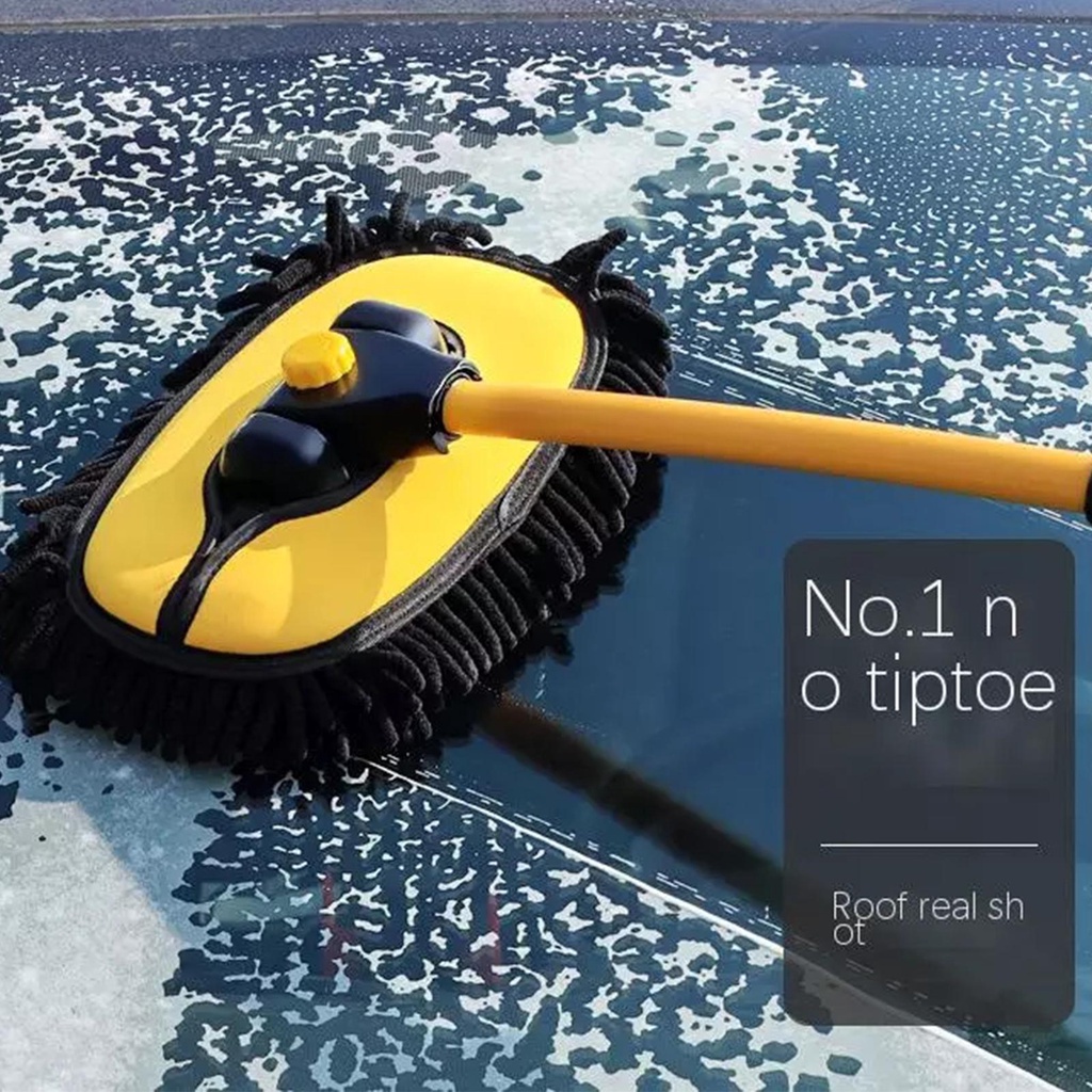 Cây Lau Xe Hơi Lông Mềm Không Đau Có Thể Thu Gọn K1E7