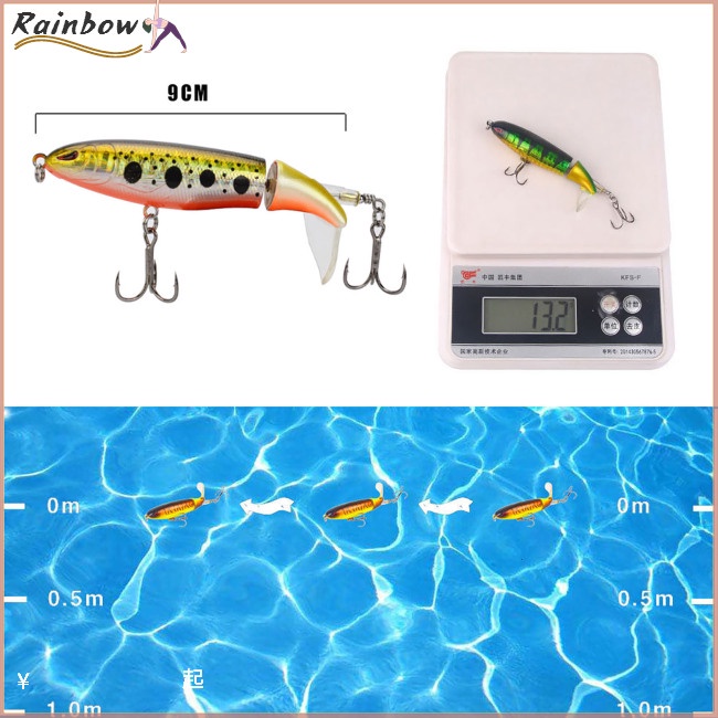 Mồi Giả Nhử Cá 9cm 12.7g Bằng Nhựa Gắn Kèm Móc Câu