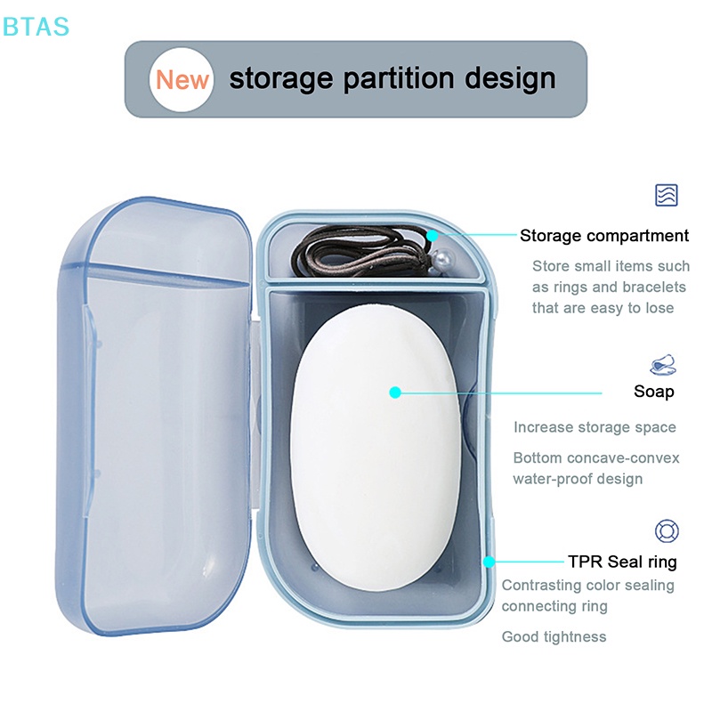 Hộp Đựng Xà Phòng Có Nắp Đậy Hình Tròn Tiện Dụng Khi Đi Du Lịch