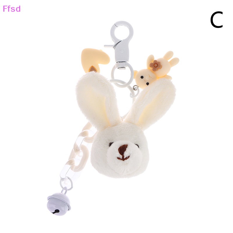 {Ffsd} Móc Khóa Thỏ Bông Hoạt Hình Dễ Thương Trang Trí Ba Lô / Ô Tô * Bán Chạy