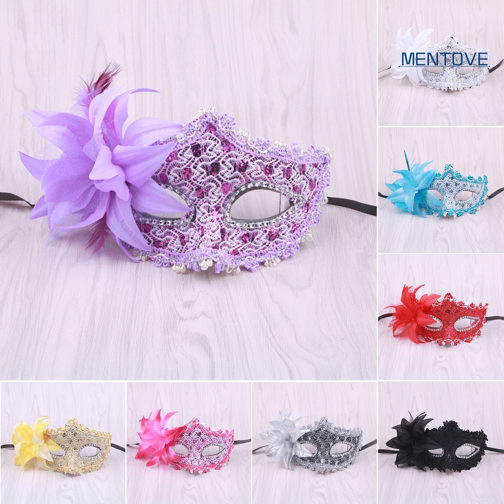 [MT] Mặt Nạ Ren Che Nửa Mặt Hóa Trang Đẹp Mắt Thoải Mái Thanh Lịch Sáng Tạo Đính Đá Venetian Masque Làm Quà Tặng