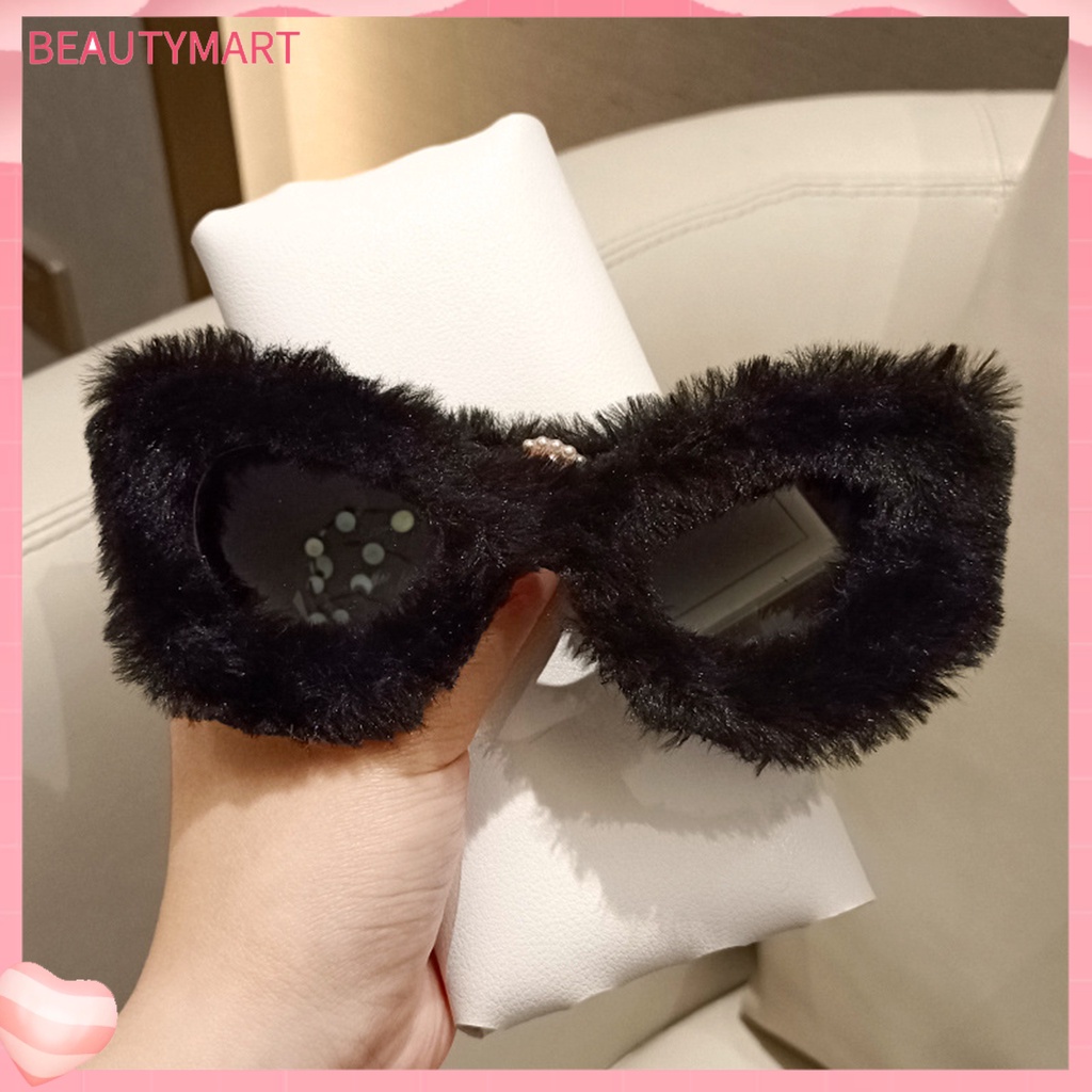 Kính Chống Tia UV Gọng Vải Lông Sáng Tạo Thời Trang Cho Nữ