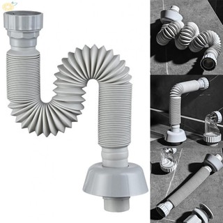 【VARSTR】Drain Pipe Arbitrary Bending Elastic Material Kitchen Hose Sink Deodorant